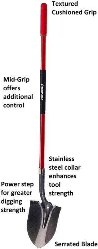 Rhino Fibreglass Long Handle Round Point Shovel product image