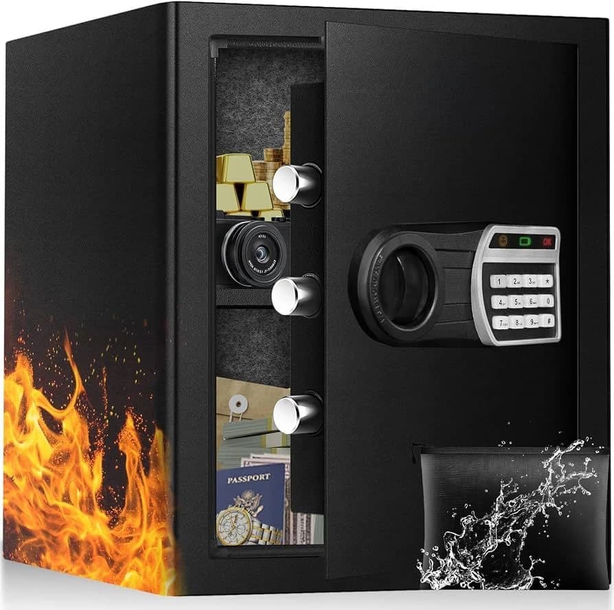 2.5 Cuft Safe Box w/Anti-Theft Digital Lock, Tamper Alarm, Int LED Light, Pouch product image