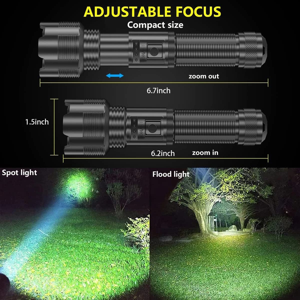 AOMEES Rechargeable LED Flashlight High Lumen 10000 Lumen Super Bright Powerful product image