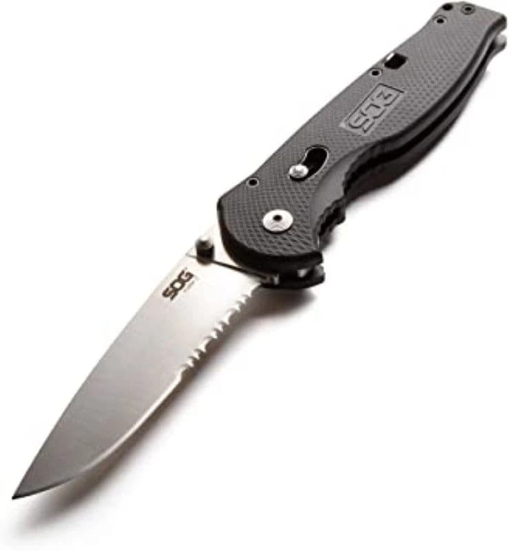 Sog Flash II - Partially Serrated Satin Knife product image