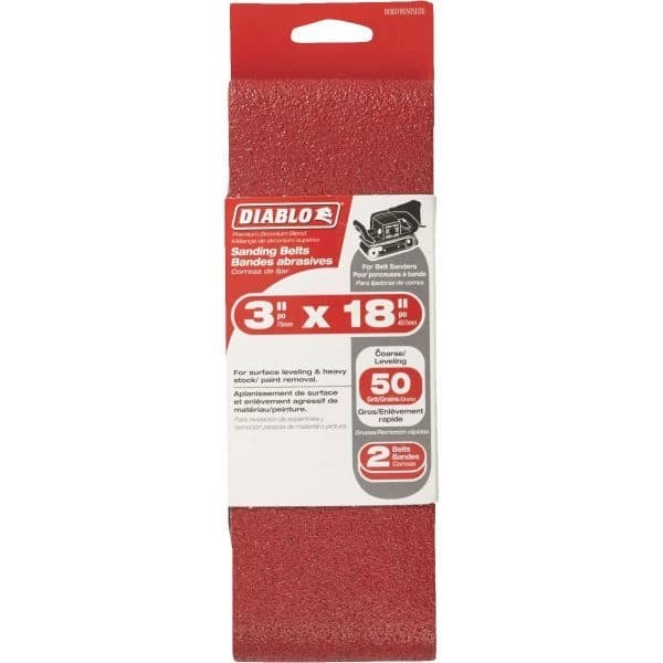 Diablo 3" x 18" 50-Grit Sanding Belts (2pk) product image