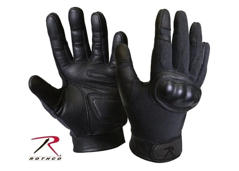 Rothco Hard Knuckle Tactical Gloves - Black Leather product image