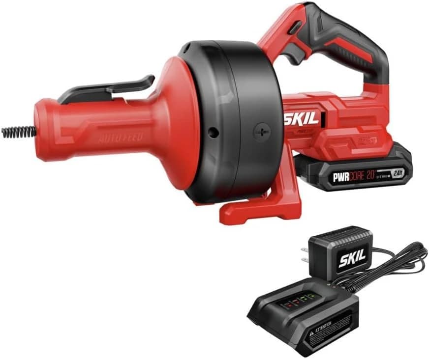 Skil 20V Snake Drain Cleaner Kit 1/4" x25' w/2.0Ah Lithium Battery & 20V Charger product image