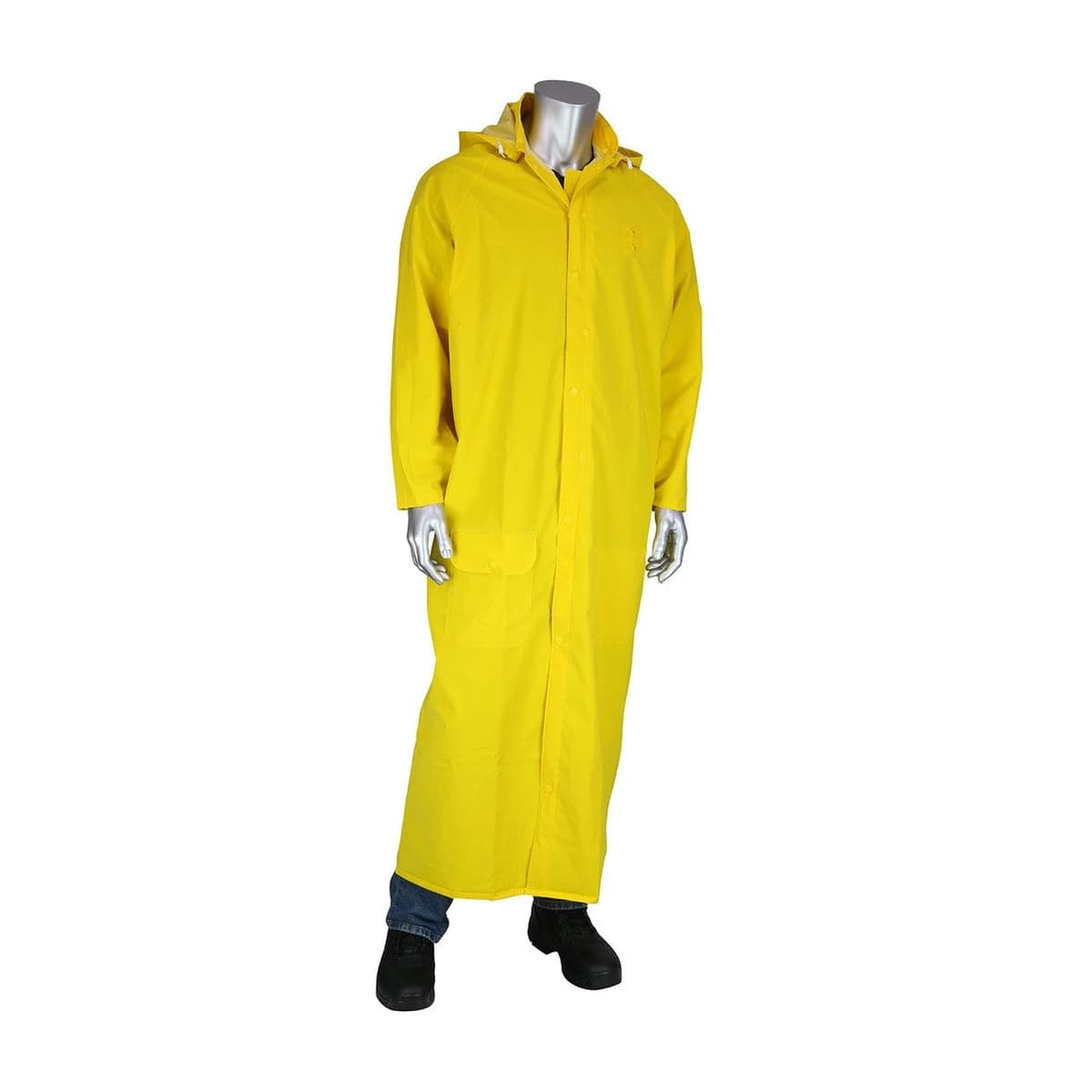 PIP 60 in Rider Raincoat, Yellow PVC/Polyester, with Detachable Hood - Large product image