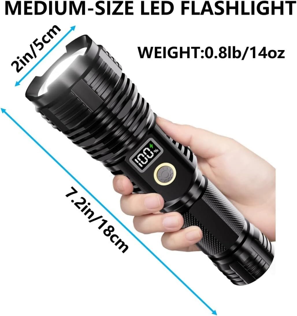 Flashlights High Lumens Rechargeable LED Super Bright Long Beam 5 Modes W/P product image