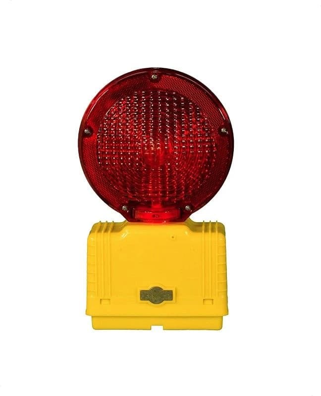 Barricade Light Red Lens Yellow Case 3 Way - Cortina Safety LED product image