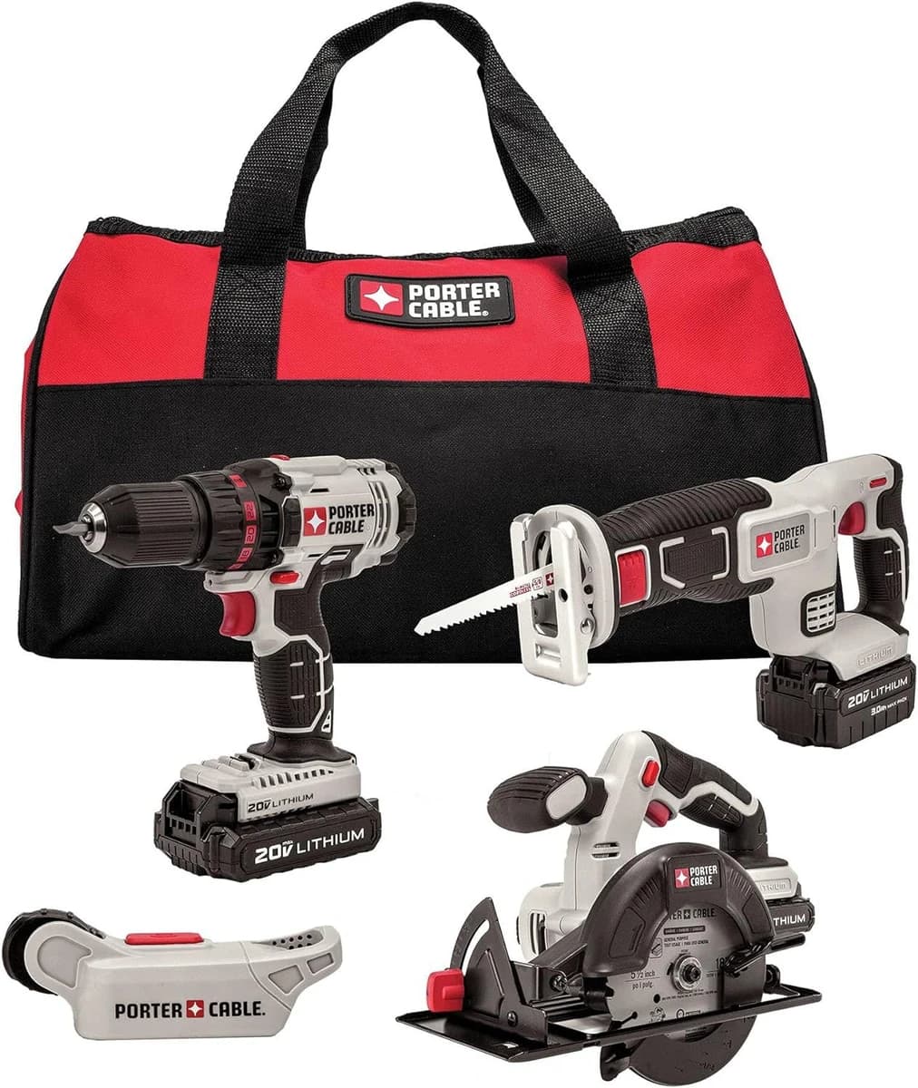Porter Cable 20V MAX Cordless 4-Tool Combo Kit product image