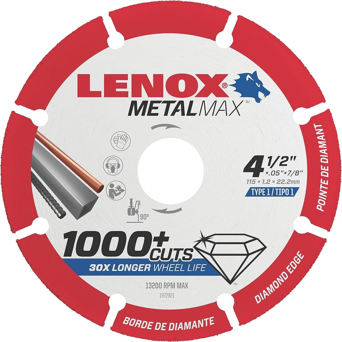 Lenox Metalmax 4 1/2" Segmented Rim Diamond Cutting Wheel for Metal product image