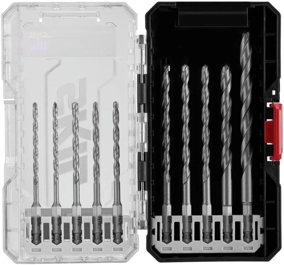 Skil 10 Pc Hex Shank Carbide Hammer Drill Bit Set product image