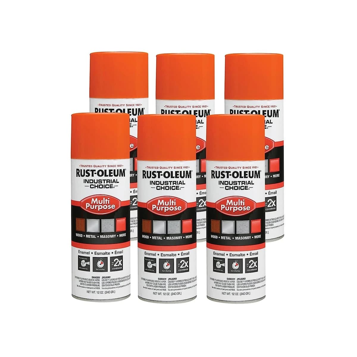 Rust-Oleum Multi-Purpose Spray Paint Orange, 12 oz product image