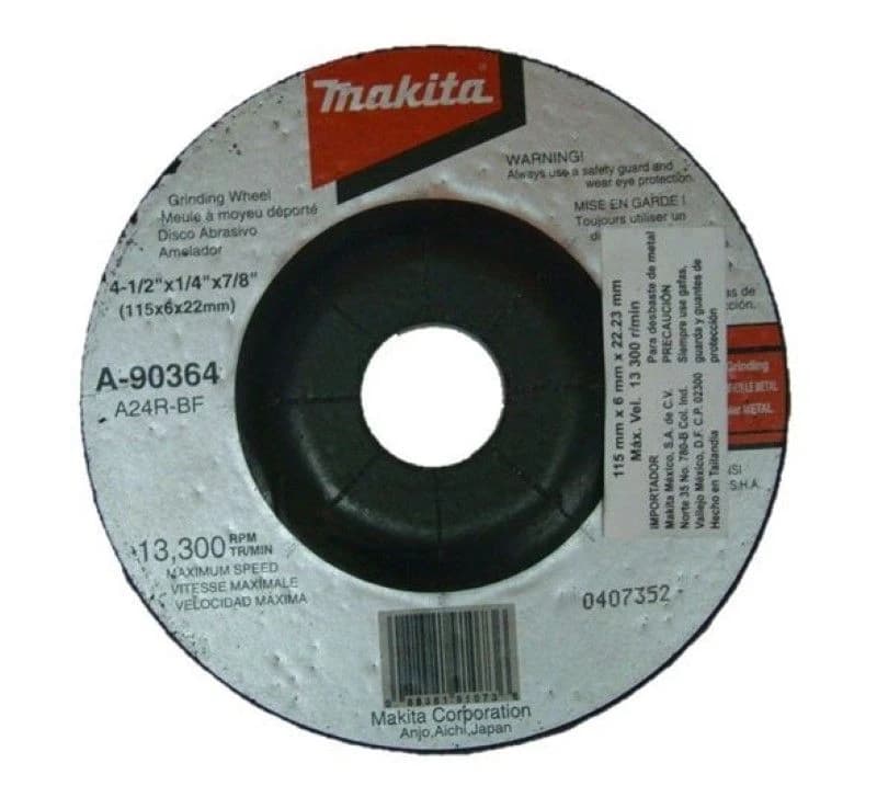 Makita Grinding Wheel, 4.5 in x 6 mm x 7/8 in (A-90364) product image