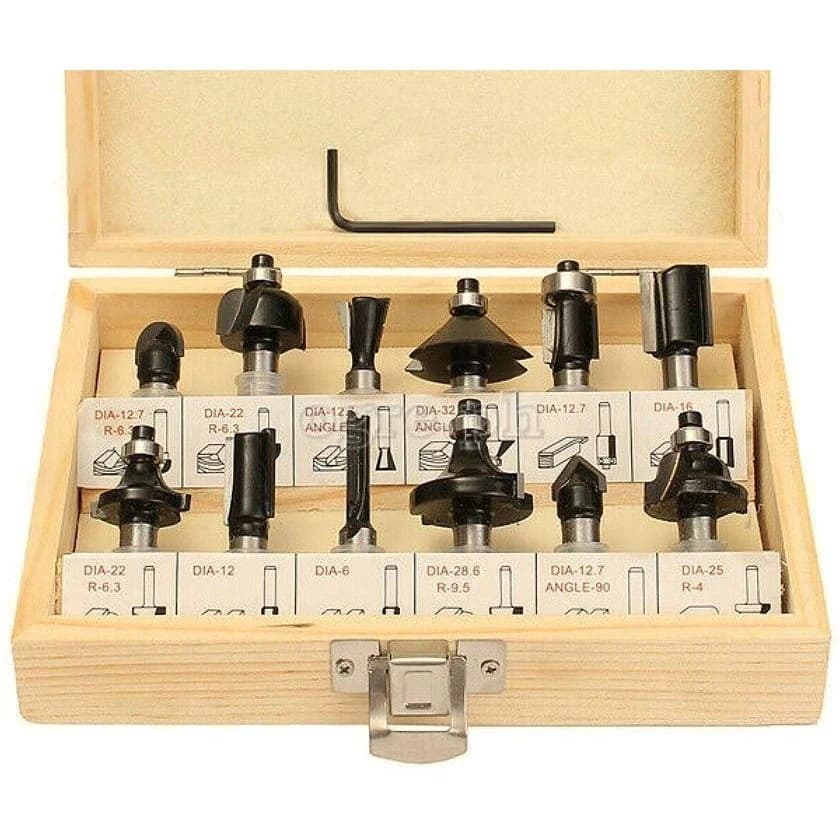 Tolsen 12pc Carbide Router Bit Set product image