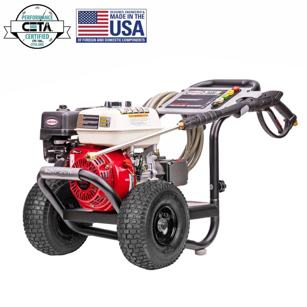 Simpson Power Shot 3600PSI 2.5GPM Honda GX200 w/AAA Triplex Pump Pressure Washer product image