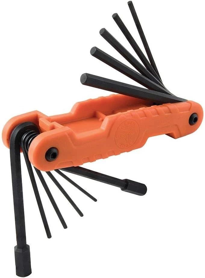 Klein Pro Folding Hex Key Set SAE 11pc (3/32" - 1/2") product image
