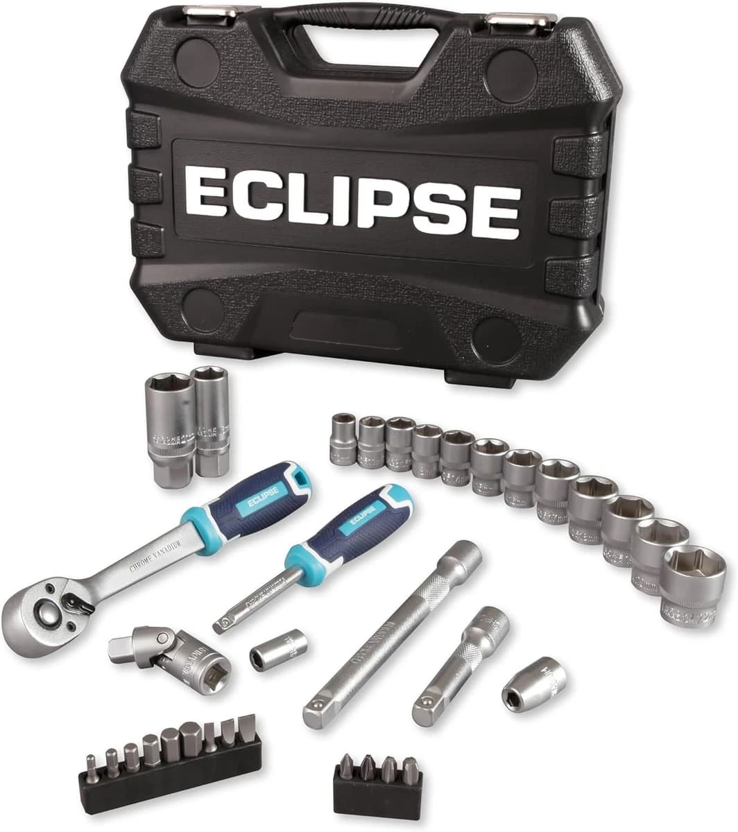 Eclipse Professional Tools 1/4" & 3/8" 34 Piece Square Drive Socket Set (Metric) product image