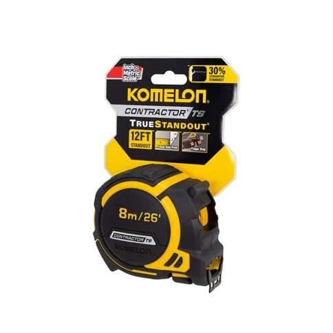 Komelon Contractor TS Measuring Tape 8M/26' x 1.25" Black/Yellow product image