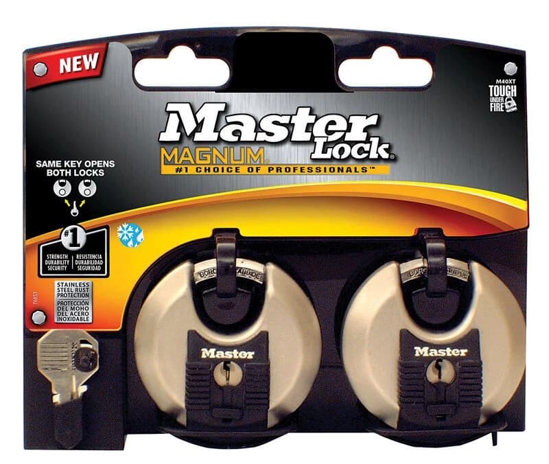 Magnum Stainless Steel Discus Padlock 2pk product image